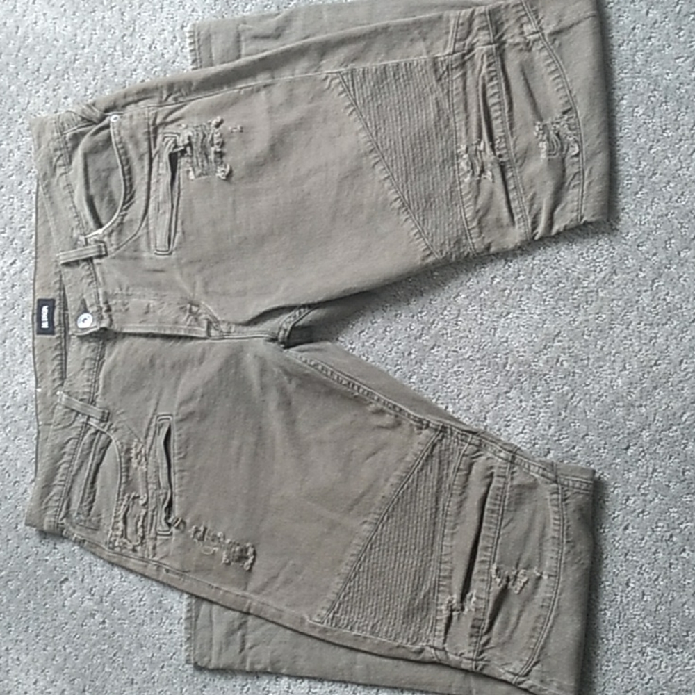 Hudson military Green biker jeans